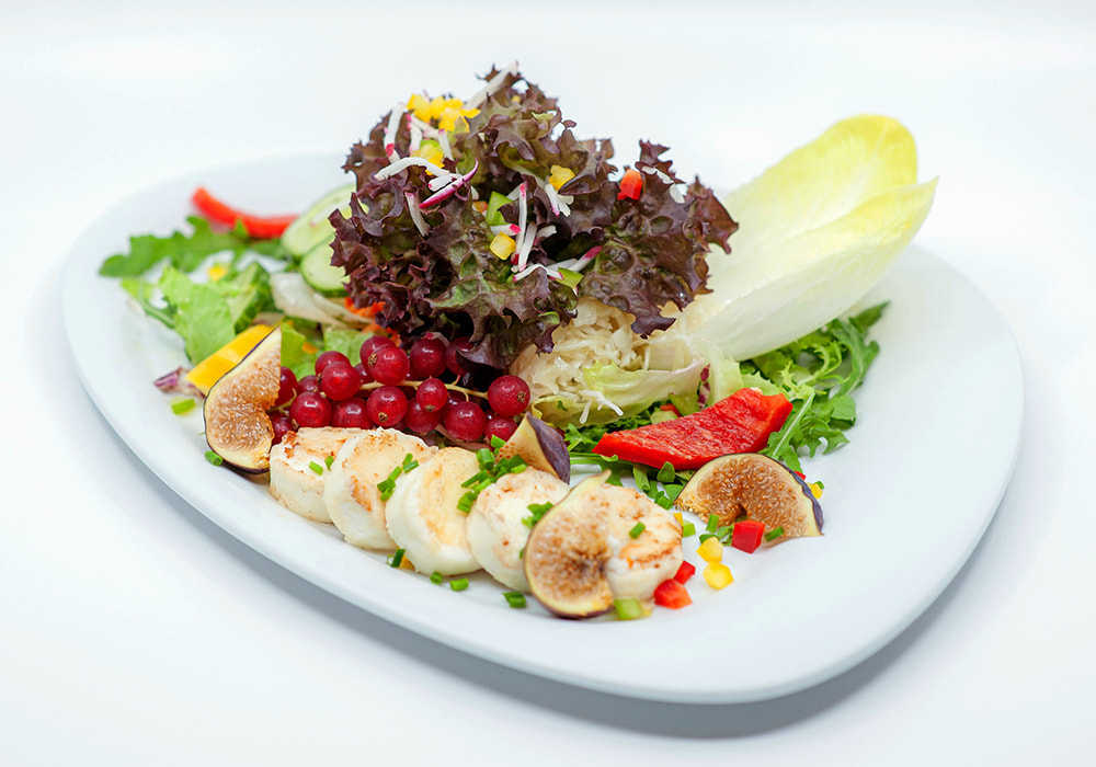 Salat auf Teller